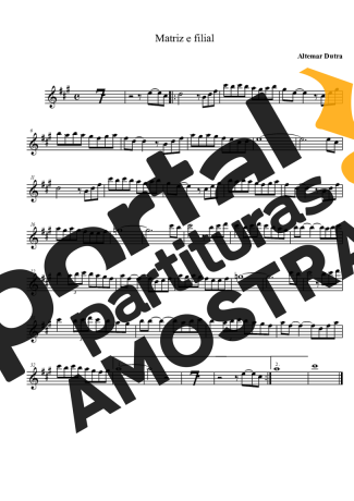 Altemar Dutra  partitura para Clarinete (Bb)