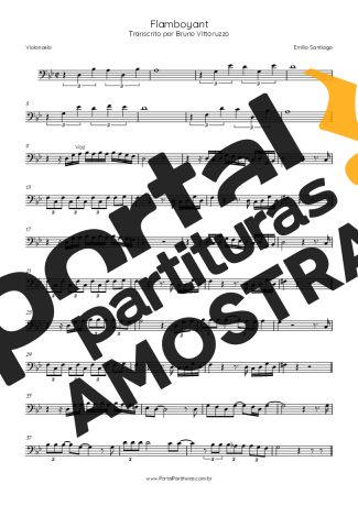 Emílio Santiago  partitura para Violoncelo