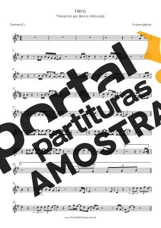 Enrique Iglesias  partitura para Clarinete (C)