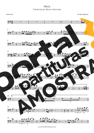 Enrique Iglesias  partitura para Violoncelo