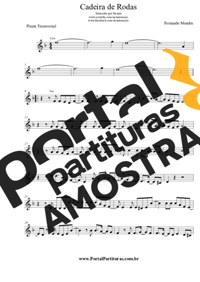 Fernando Mendes  partitura para Flauta Transversal