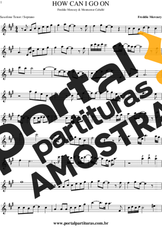 Freddie Mercury & Montserrat Caballé  partitura para Clarinete (Bb)