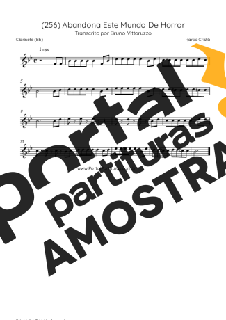Harpa Cristã (256) Abandona Este Mundo De Horror partitura para Clarinete (Bb)