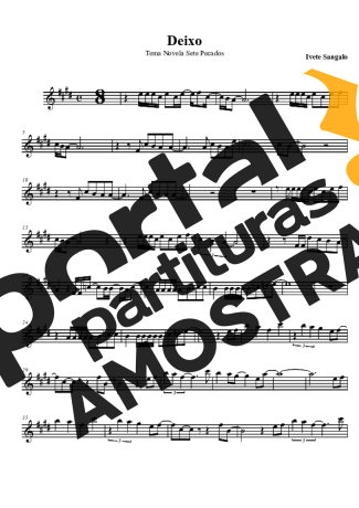 Ivete Sangalo  partitura para Clarinete (Bb)