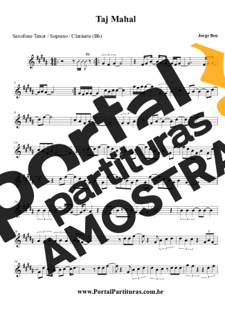 Jorge Ben Jor  partitura para Clarinete (Bb)