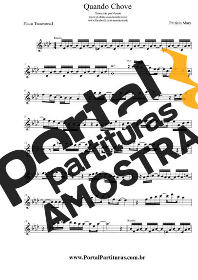 Patrícia Marx  partitura para Flauta Transversal