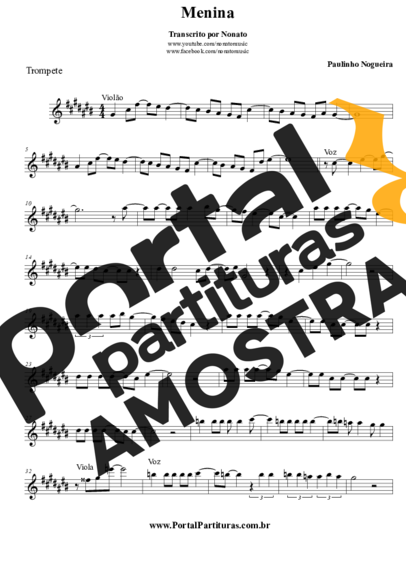 Paulinho Nogueira  partitura para Trompete