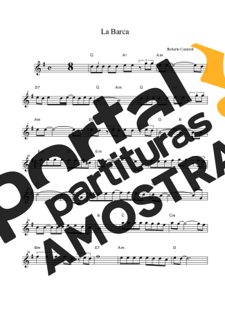 Roberto Cantoral  partitura para Clarinete (Bb)