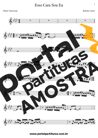 Roberto Carlos  partitura para Flauta Transversal