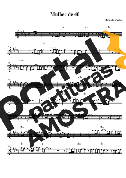 Roberto Carlos  partitura para Saxofone Alto (Eb)