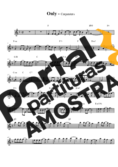 The Carpenters  partitura para Saxofone Tenor Soprano (Bb)
