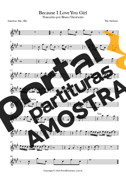 The Stylistics  partitura para Saxofone Alto (Eb)