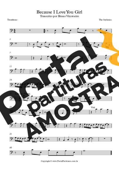 The Stylistics  partitura para Trombone