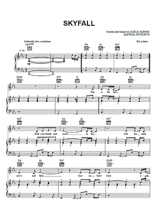 30542 Spartiti - Skyfall - Pianoforte