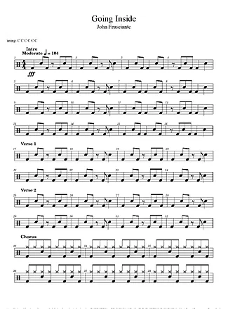 42791 Partitura - Going Inside - Batería