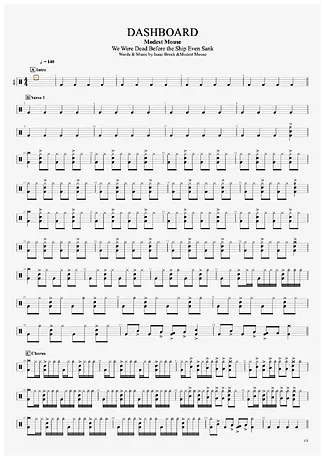 34192 Partitura - Dashboard - Bateria