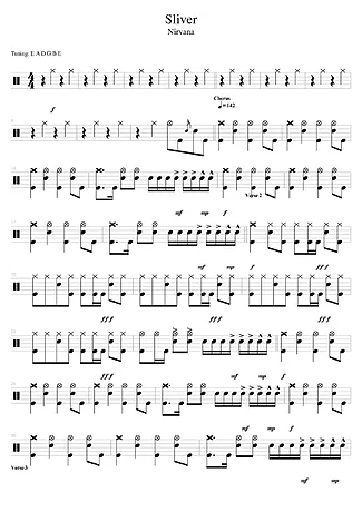 38726 Partitura - Sliver - Bateria