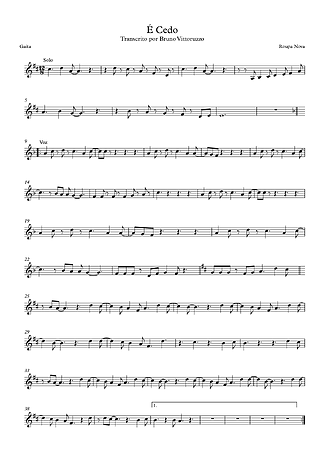 18344 Partitura - É Cedo - Armónica
