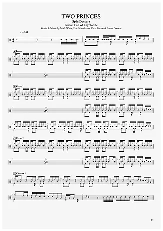 34767 Bladmuziek - Two Princes - Drumstel