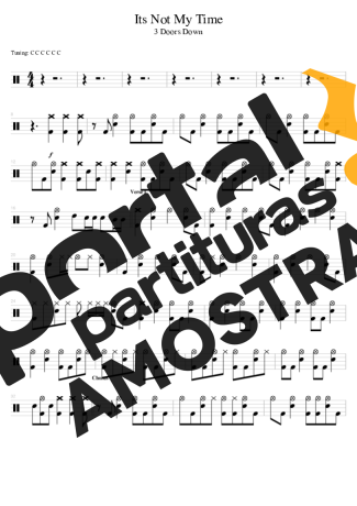 3 Doors Down  partitura para Bateria