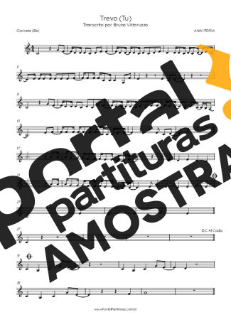 ANAVITÓRIA  partitura para Clarinete (Bb)