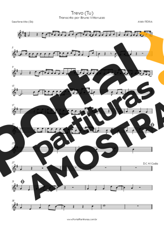 ANAVITÓRIA  partitura para Saxofone Alto (Eb)