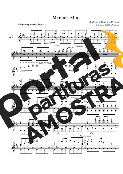 Partituras para Piano - Abba Mamma Mia
