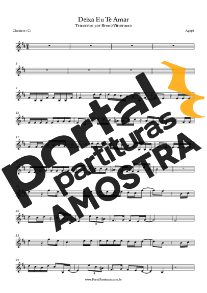 Agepê  partitura para Clarinete (C)