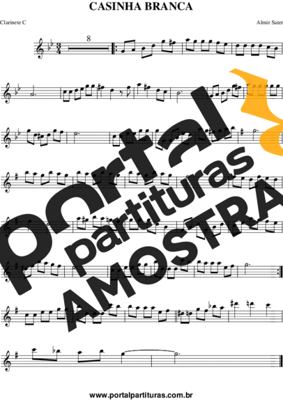 Almir Sater  partitura para Clarinete (C)
