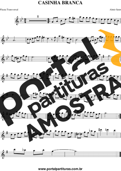 Almir Sater  partitura para Flauta Transversal