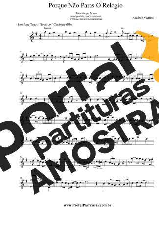 Amilcar Martins  partitura para Clarinete (Bb)