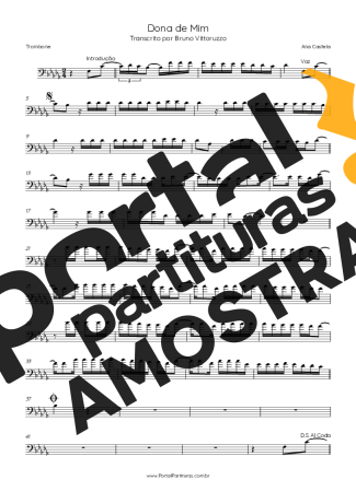 Ana Castela  partitura para Trombone