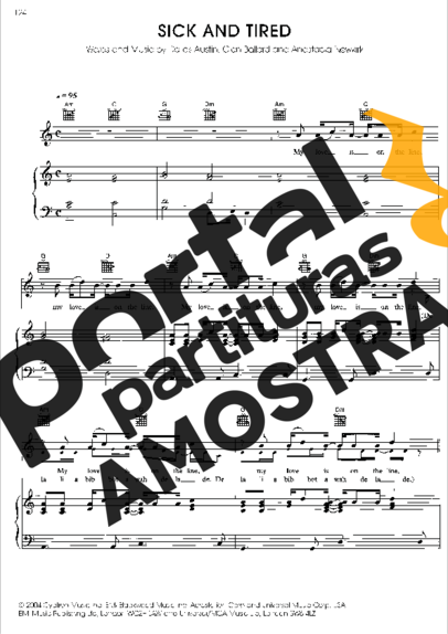 Anastacia  partitura para Piano