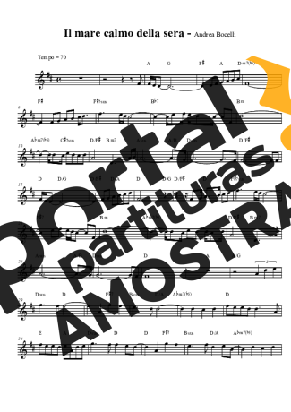 Andrea Bocelli  partitura para Clarinete (Bb)