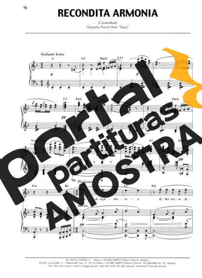 Andrea Bocelli  partitura para Piano
