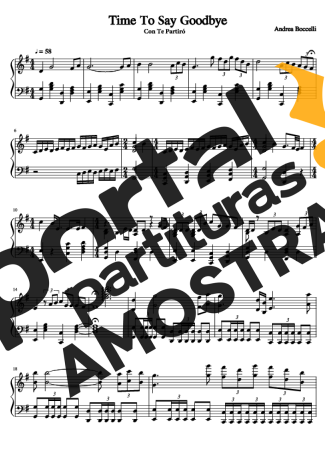 Andrea Bocelli  partitura para Piano
