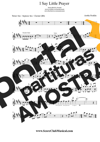 Aretha Franklin  partitura para Clarinete (Bb)