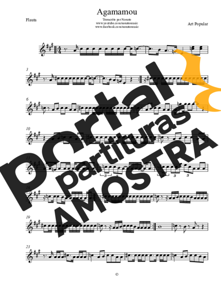 Art Popular  partitura para Flauta Transversal