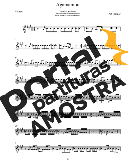 Art Popular  partitura para Violino