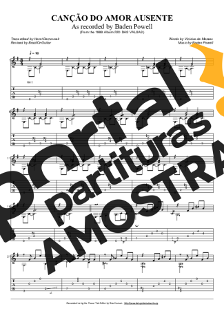 Baden Powell  partitura para Violão