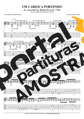 Baden Powell  partitura para Violão