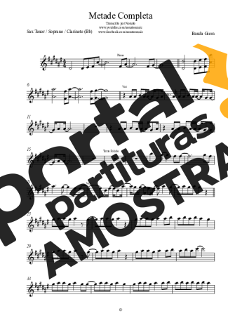 Banda Giom  partitura para Clarinete (Bb)