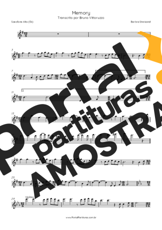 Barbra Streisand  partitura para Saxofone Alto (Eb)