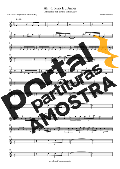 Benito di Paula  partitura para Saxofone Tenor Soprano (Bb)