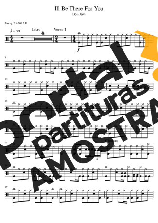 Bon Jovi  partitura para Bateria