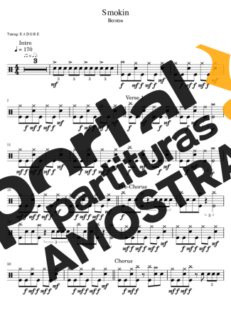 Boston  partitura para Bateria