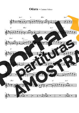 Caetano Veloso  partitura para Clarinete (Bb)