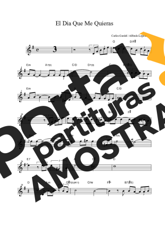Carlos Gardel  partitura para Clarinete (Bb)