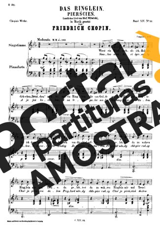 Chopin  partitura para Piano