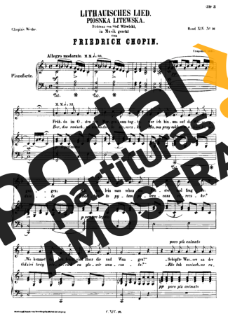 Chopin  partitura para Piano